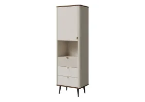 Витрина MARLY REG 4 60х191х40 кашемир / орех