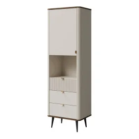 Витрина MARLY REG 4 60х191х40 кашемир / орех