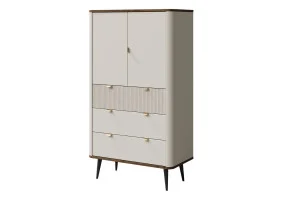 Вітрина MARLY REG 6 90х142х40 кашемір / горіх