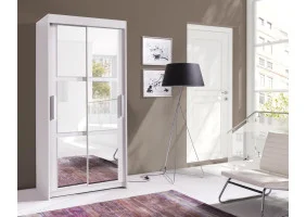 Шкаф-купе KARO 100 100х216х60 зеркальце / белый / белый