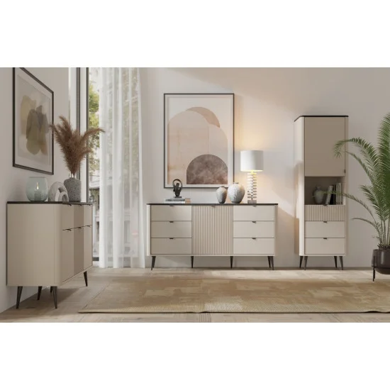 Комод MARLY REG 9 160х82х40 кашемир / серый 4