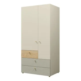 Шкаф YUKI REG 2 90х185х60 серый / бежевый / дуб / эвкалипт