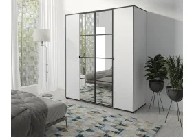 Шкаф-купе OSLOI 180 180х206х65 белый / черный