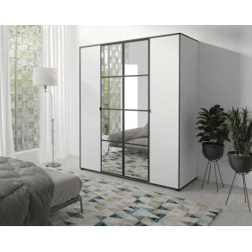 Шкаф-купе OSLOI 180 180х206х65 белый / черный