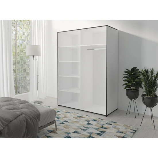 Шкаф-купе OSLOI 180 180х206х65 белый / черный 2