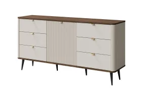 Комод MARLY REG 9 160х82х40 кашемір / горіх