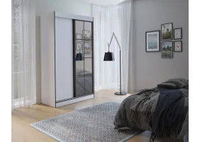 Шкаф-купе OSLOII 120 120х216х65 белый / черный