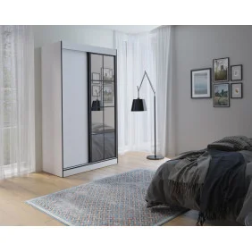 Шкаф-купе OSLOII 120 120х216х65 белый / черный