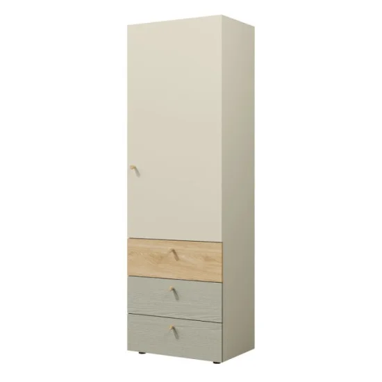 Шафа YUKI REG 4 60х185х40 сірий / бежевий / дуб / евкаліпт 1