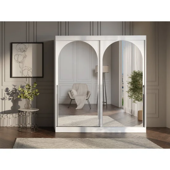 Шкаф-купе MODIN 200 200х215х65 белый / черный 4