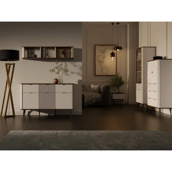 Тумба приліжкова MARLY REG 17 50х42х40 кашемір / горіх 4