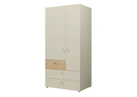 Шкаф YUKI REG 2 90х185х60 серый / бежевый / дуб