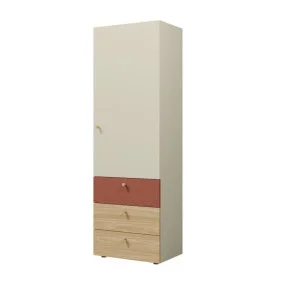 Шкаф YUKI REG 4 60х185х40 серый / бежевый / дуб / коньяк