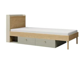 Кровать односпальная YUKI REG 13 94х93х217 серый / бежевый / дуб / эвкалипт