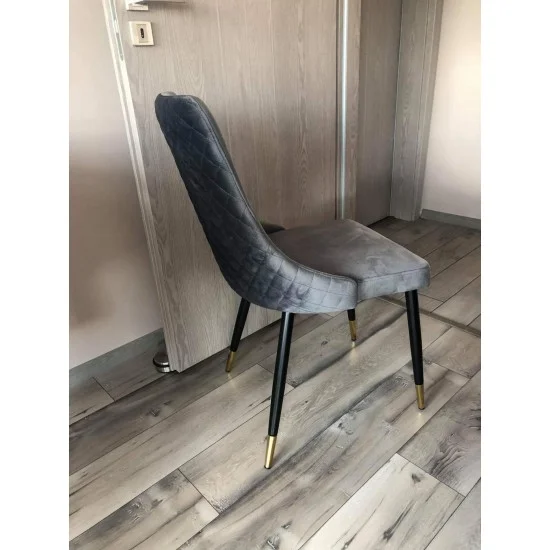 Крісло Piano Velvet Сірий / Чорний PIANOVCSZ 14