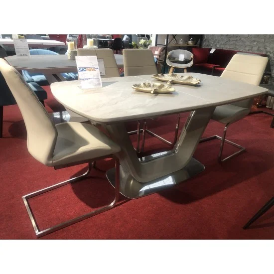 Стол обеденный раскладной Armani Ceramic 160(220)х90 Серый ARMANISZ160 7