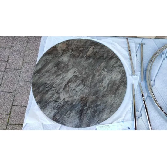 Журнальний столик Aurora B 82 Ефект Мармур / Хром AURORABMACH 3