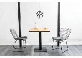 Стол Puro 80х80 Шпон Дуб / Черный PURODC80