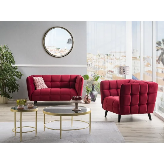 Диван Castello Velvet 2 Бордовий CASTELLO2V59 4