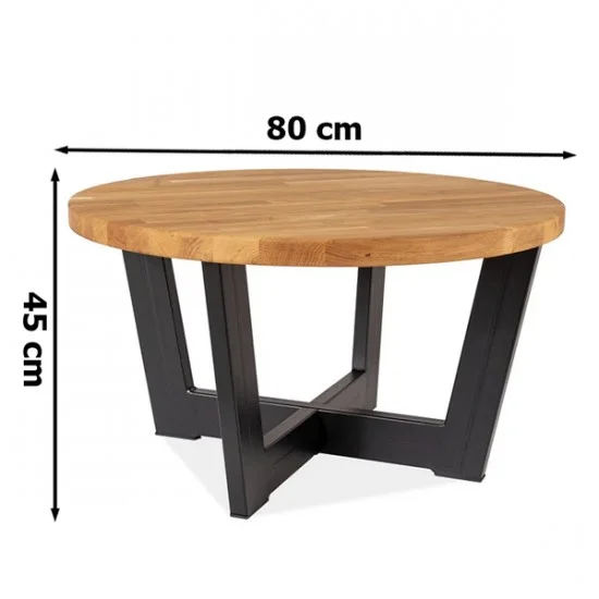 Журнальный столик Cono B 80 Масив Дуба / Черный CONOBLDCFI80 3