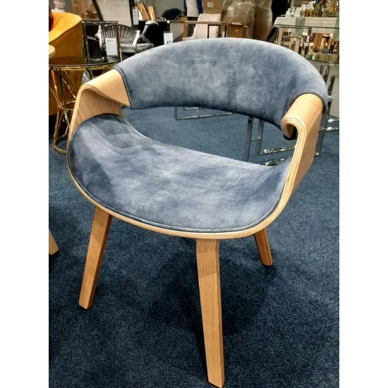 Стул Dakota Velvet Морской / Дуб DAKOTAVDMO 6