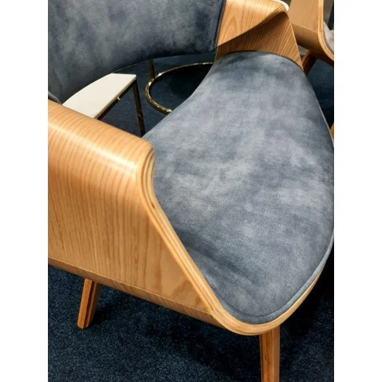 Стул Dakota Velvet Морской / Дуб DAKOTAVDMO 7