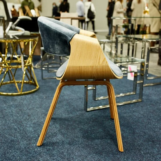 Стул Dakota Velvet Морской / Дуб DAKOTAVDMO 12