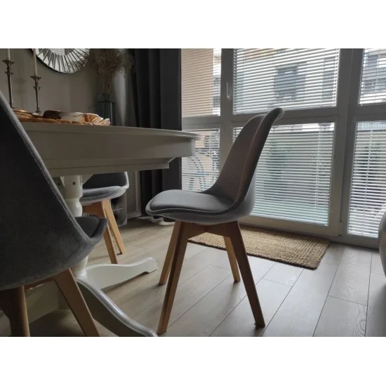 Стул Dior Светло-серый / Бук DIORBUJSZ 2