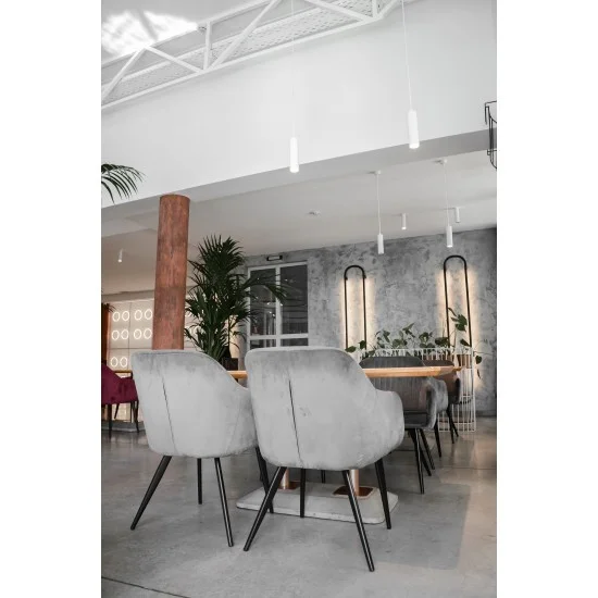 Крісло Elina Velvet Сірий / Чорний ELINAVCSZ 4