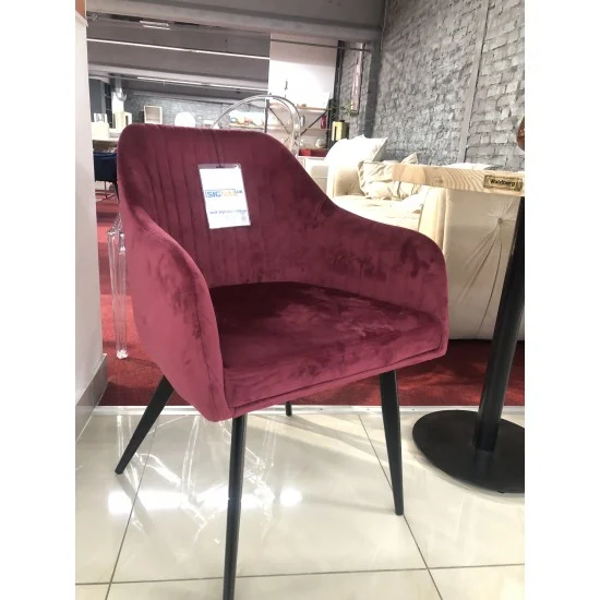 Кресло Elina Velvet Бордовый / Черный ELINAVCBO 15
