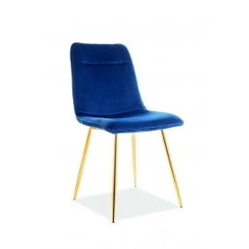 Стілець Eros Velvet Синій / Золотий EROSVZLGR