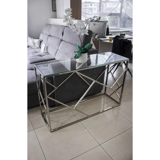 Журнальный стол Escada C 120х40 Прозрачный / Серебряный ESCADACS 2