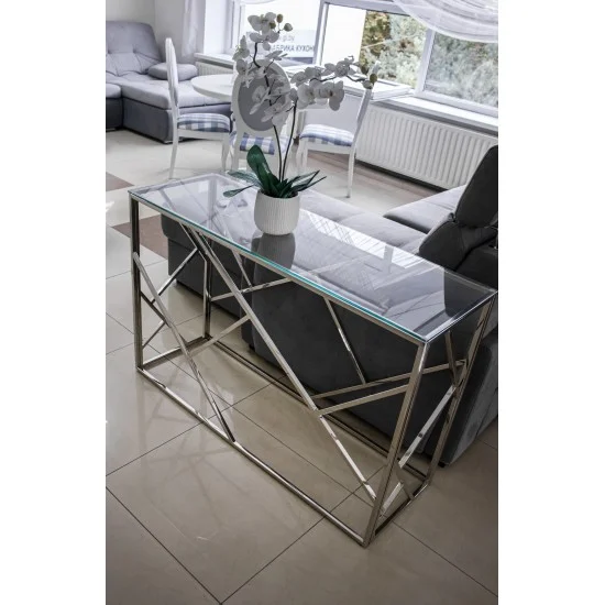 Журнальный стол Escada C 120х40 Прозрачный / Серебряный ESCADACS 3