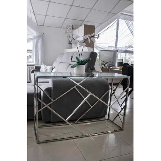 Журнальный стол Escada C 120х40 Прозрачный / Серебряный ESCADACS 4