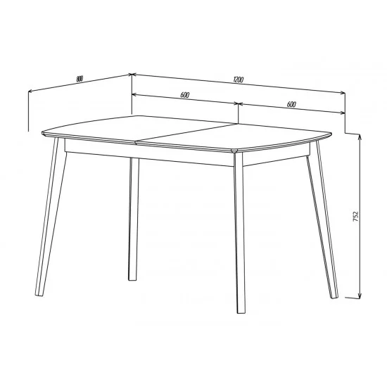 Стіл обідній розкладний Exen II 120(160)х80 см Сірий 8