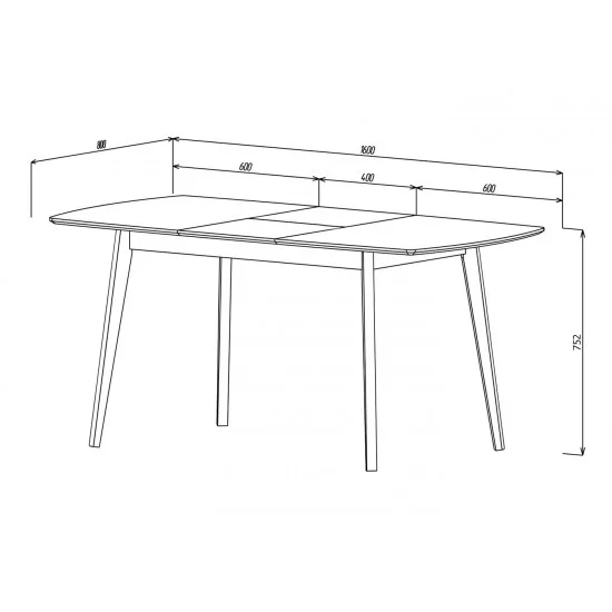 Стіл обідній розкладний Exen II 120(160)х80 см Сірий 9