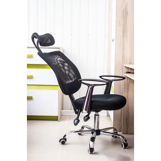 Комп'ютерне крісло поворотне Q-118 Чорний OBRQ118C 4