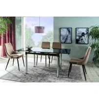 Стол обеденный раскладной GD-018 110(170)x74 Черный GD018C