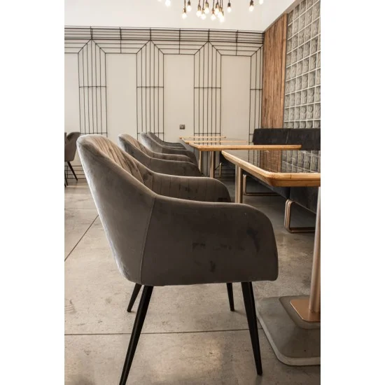 Крісло Elina Velvet Сірий / Чорний ELINAVCSZ 7