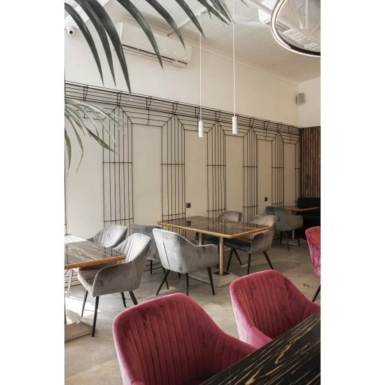 Кресло Elina Velvet Бордовый / Черный ELINAVCBO 14