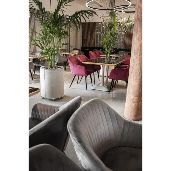 Крісло Elina Velvet Сірий / Чорний ELINAVCSZ 22