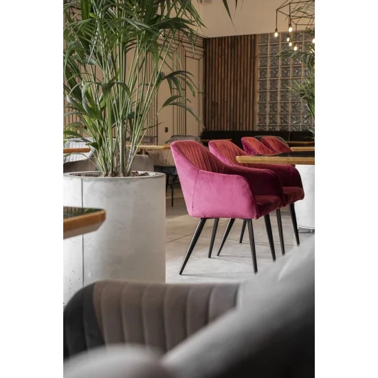 Кресло Elina Velvet Бордовый / Черный ELINAVCBO 12