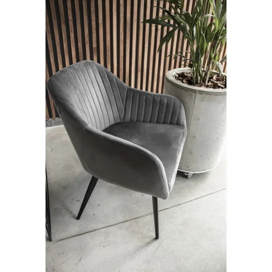 Крісло Elina Velvet Сірий / Чорний ELINAVCSZ 6