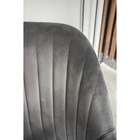 Крісло Elina Velvet Сірий / Чорний ELINAVCSZ 20