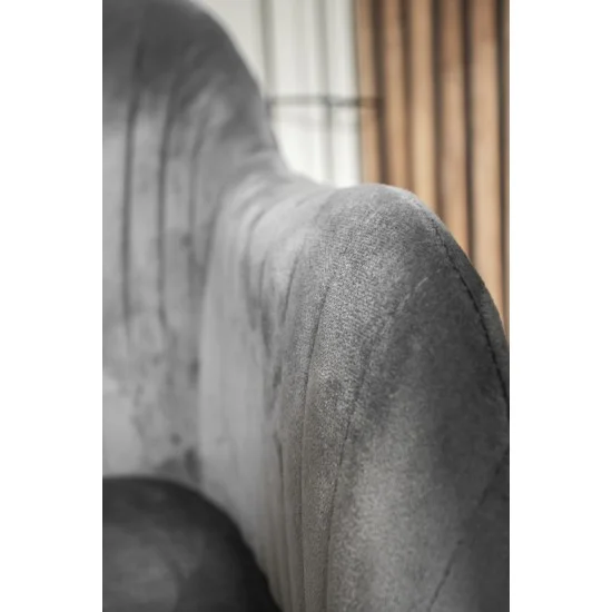 Крісло Elina Velvet Сірий / Чорний ELINAVCSZ 17