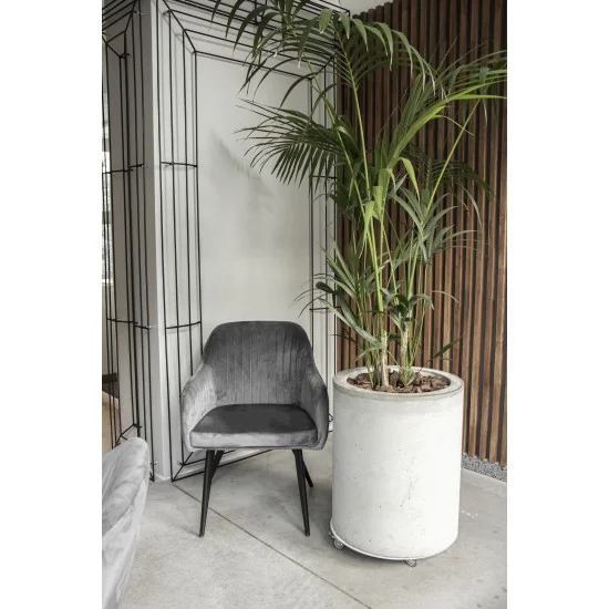 Крісло Elina Velvet Сірий / Чорний ELINAVCSZ 8