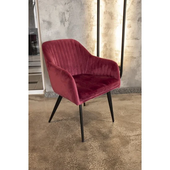 Кресло Elina Velvet Бордовый / Черный ELINAVCBO 10