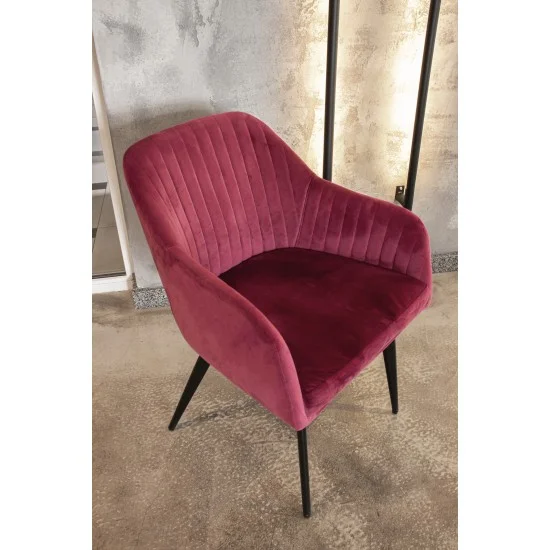 Кресло Elina Velvet Бордовый / Черный ELINAVCBO 11