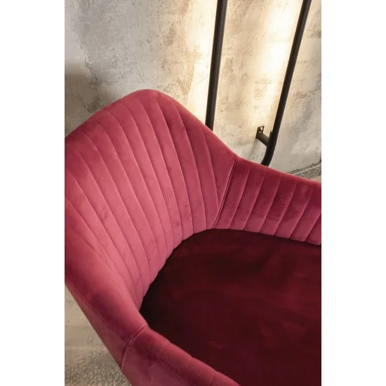 Кресло Elina Velvet Бордовый / Черный ELINAVCBO 7