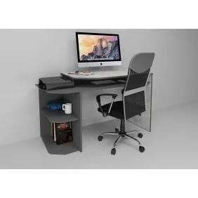 Компьютерный стол Woort Индастриал / Антрацит левый